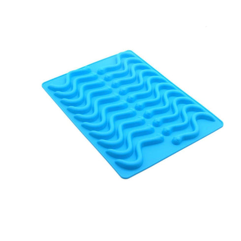 AussieSuperStore Homeware Supplies Silicone Gummy Bear Making Mold Kit Worm & Snake Shape Blue Silicone Gummy Bear Making Mold Kit Worm & Snake Shape Jelly CBSNAKEICEBLU